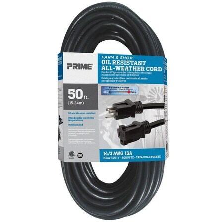 Prime Wire & Cable EXTN CRD 14/2 SJTOW 50'L EC532730